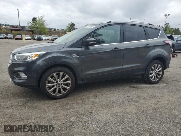 2017 Ford Escape Titanium with VIN 1FMCU0J98HUF09588, listed as a Copart auction lot 48988765 with 101,887 mi miles and Salvage Title. Bid and sale history available at DreamBid. Image 1.