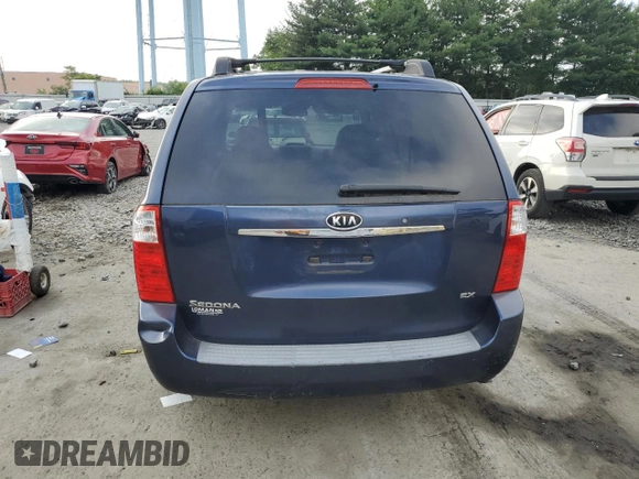 2007 Kia Sedona EX with VIN KNDMB233376163035, listed as a Copart auction lot 62410504 with 95,803 mi miles and Clean Title. Bid and sale history available at carsss.com. Image 6.