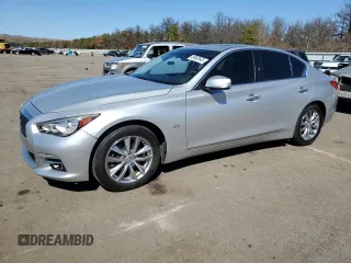 2017 Infiniti Q50 2.0t Premium with VIN JN1CV7AR7HM682645, listed as a Copart auction lot 49962645 with 85,715 mi miles and Salvage Title. Bid and sale history available at carsss.com. Image 1.