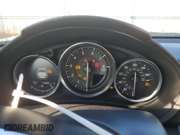 2021 Mazda MX-5 Miata Grand Touring z VIN JM1NDAM70M0458182, wystawiony jako Copart lot #43274345 z przebiegiem 14 483 mil mil oraz Czysty tytuł • Clean title. Historia ofert i sprzedaży dostępna na DreamBid. Obrazek 9.