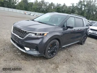 2024 Kia Carnival SX with VIN KNDNE5H37R6433828, listed as a Copart auction lot 74878214 with 0 mi miles and Salvage Title. Bid and sale history available at carsss.com. Image 1.