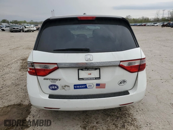2012 Honda Odyssey EX-L with VIN 5FNRL5H65CB146467, listed as a Copart auction lot 53268135 with 112,340 mi miles and Salvage Title. Bid and sale history available at DreamBid. Image 6.