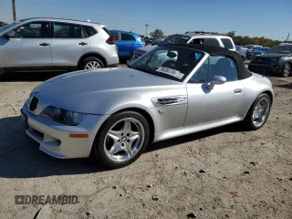 2000 BMW Z3 M 3.2L with VIN WBSCK9349YLC93283, listed as a Copart auction lot 76536174 with 38,049 mi miles and Clean Title. Bid and sale history available at carsss.com. Image 1.