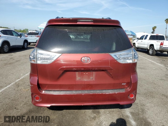 2017 Toyota Sienna SE with VIN 5TDXZ3DC3HS880002, listed as a Copart auction lot 53904715 with 159,132 mi miles and Salvage title. Bid and sale history available at DreamBid. Image 6.