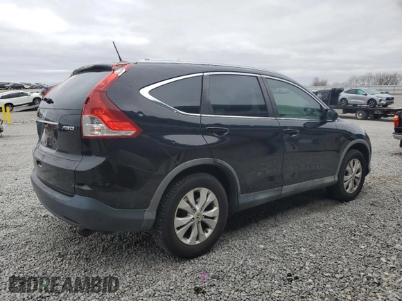 2013 Honda CR-V EX-L with VIN 2HKRM4H71DH629909, listed as a Copart auction lot 51331395 with 99,066 mi miles and Salvage Title. Bid and sale history available at carsss.com. Image 3.