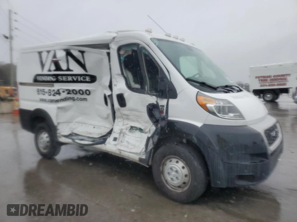 2019 Ram ProMaster Cargo with VIN 3C6TRVNG8KE528859, listed as a Copart auction lot 81265384 with 149,829 mi miles and Salvage Title. Bid and sale history available at DreamBid. Image 4.