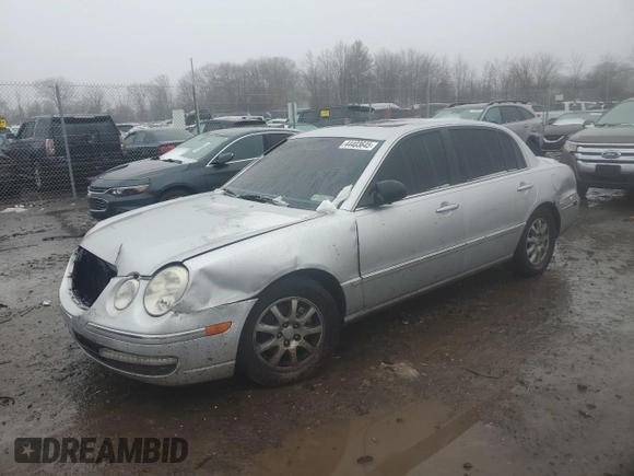 2008 Kia Amanti with VIN KNALD125585163206, listed as a Copart auction lot 44403645 with 136,267 mi miles and Salvage Title. Bid and sale history available at carsss.com. Image 1.