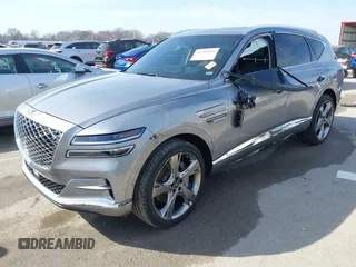 2023 Genesis GV80 with VIN KMUHCESCXPU128132, listed as a IAAI auction lot 41781980 with 14,697 mi miles. Bid and sale history available at carsss.com. Image 17.