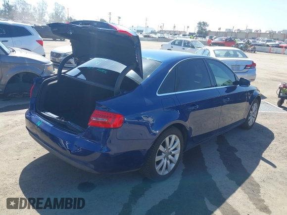 2013 Audi A4 Premium with VIN WAUAFAFL8DN049558, listed as a IAAI auction lot 41958979 with 136,543 mi miles. Bid and sale history available at carsss.com. Image 4.