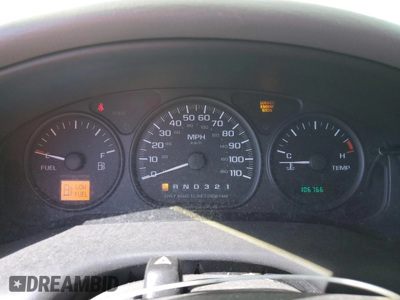 2002 Chevrolet Venture Warner Bros 1SE z VIN 1GNDX13E02D147755, wystawiony jako Copart lot #77258704 z przebiegiem 106 766 mil mil oraz Czysty tytuł • Clean title. Historia ofert i sprzedaży dostępna na DreamBid. Obrazek 9.
