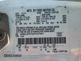 2016 Ford Transit Connect XL z VIN NM0LS7E72G1237001, wystawiony jako Copart lot #59737025 z przebiegiem 67 008 mil mil oraz Szkoda całkowita • Salvage title. Historia ofert i sprzedaży dostępna na DreamBid. Obrazek 13.