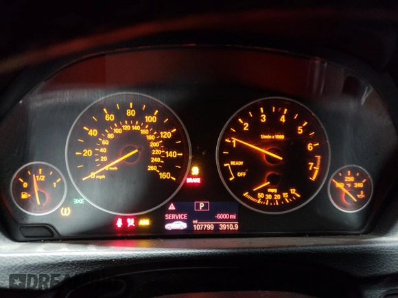 2015 BMW 3 Series 328i with VIN WBA3A5C54FF609867, listed as a Copart auction lot 51260775 with 107,799 mi miles and Salvage Title. Bid and sale history available at carsss.com. Image 9.