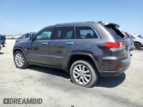 2017 Jeep Grand Cherokee Limited with VIN 1C4RJEBG5HC732162, listed as a Copart auction lot 60524005 with 82,058 mi miles and Salvage title. Bid and sale history available at DreamBid. Image 2.
