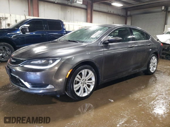 2015 Chrysler 200 Limited with VIN 1C3CCCAB2FN561936, listed as a Copart auction lot 50036425 with 122,634 mi miles and Salvage Title. Bid and sale history available at carsss.com. Image 1.