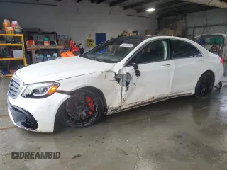 2018 Mercedes-Benz S 63 AMG with VIN WDDUG8JB2JA343602, listed as a Copart auction lot 84506804 with 103,928 mi miles and Salvage Title. Bid and sale history available at DreamBid. Image 1.