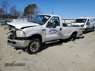 2005 Ford F-250 XL with VIN 1FTNF21515EC41649, listed as a Copart auction lot 42044195 with 194,225 mi miles and Salvage title. Bid and sale history available at DreamBid. Image 1.