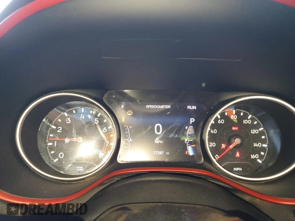 2019 Jeep Compass Trailhawk with VIN 3C4NJDDB2KT618268, listed as a Copart auction lot 53493015 with 77,287 mi miles and Clean Title. Bid and sale history available at carsss.com. Image 9.