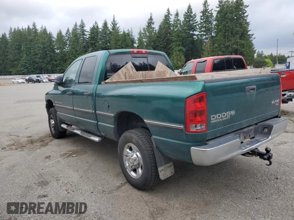 2004 Dodge 2500 SLT z VIN 3D7KU28C44G137957, wystawiony jako Copart lot #57689175 z przebiegiem 184 166 mil mil oraz Szkoda całkowita • Salvage title. Historia ofert i sprzedaży dostępna na DreamBid. Obrazek 2.