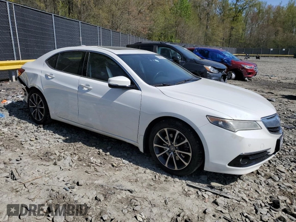 2015 Acura TLX V6 Advance with VIN 19UUB2F77FA014090, listed as a Copart auction lot 53686835 with 194,533 mi miles and Salvage Title. Bid and sale history available at carsss.com. Image 4.