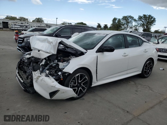 2024 Nissan Sentra SR with VIN 3N1AB8DVXRY256686, listed as a Copart auction lot 50665105 with 29,017 mi miles and Salvage Title. Bid and sale history available at carsss.com. Image 1.