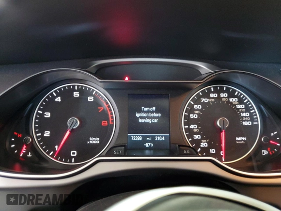 2015 Audi A4 Premium Plus with VIN WAUHFAFLXFN006275, listed as a Copart auction lot 66876944 with 72,399 mi miles and Salvage Title. Bid and sale history available at carsss.com. Image 9.