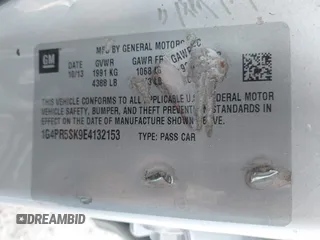 2014 Buick Verano Convenience Group with VIN 1G4PR5SK9E4132153, listed as a IAAI auction lot 42451345 with 142,678 mi miles and . Bid and sale history available at DreamBid. Image 9.