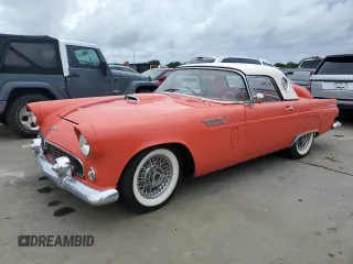 1956 Ford Thunderbird with VIN P6GH329799, listed as a Copart auction lot 74238794 with 75,811 mi miles and Salvage Title. Bid and sale history available at DreamBid. Image 1.