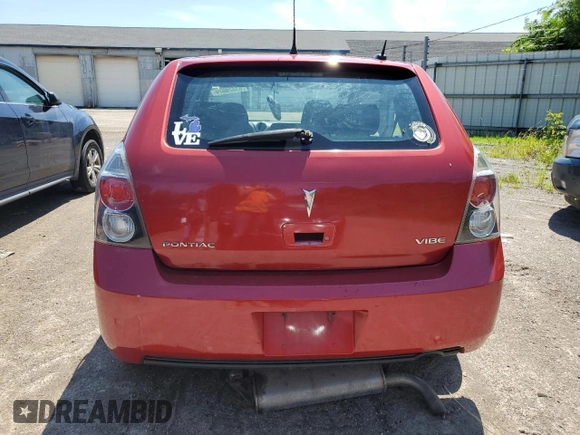 2009 Pontiac Vibe w/1SB with VIN 5Y2SP670X9Z446730, listed as a Copart auction lot 65626074 with 132,386 mi miles and Clean Title. Bid and sale history available at carsss.com. Image 6.