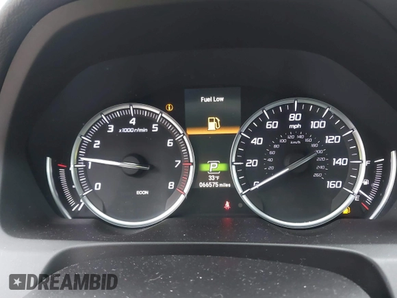 2020 Acura TLX with VIN 19UUB1F37LA011614, listed as a IAAI auction lot 41573392 with 66,575 mi miles. Bid and sale history available at carsss.com. Image 7.