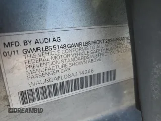 2011 Audi S4 Premium Plus z VIN WAUBGAFL0BA114246, wystawiony jako Copart lot #87816935 z przebiegiem 165 733 mil mil oraz Szkoda całkowita • Salvage title. Historia ofert i sprzedaży dostępna na DreamBid. Obrazek 12.