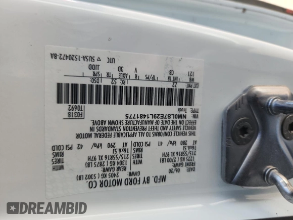2020 Ford Transit Connect XL с VIN NM0LS7E29L1481775, выставлен на аукционе Copart как лот 62779825 с пробегом 59 197 миль миль и Чистый • Clean title. История ставок и продаж доступна на DreamBid. Изображение 10.