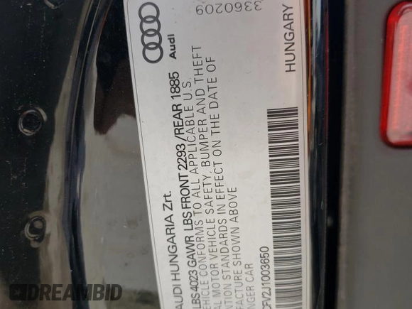 2018 Audi TT Roadster с VIN TRUT5CFV2J1003650, выставлен на аукционе Copart как лот 46679264 с пробегом 42 419 миль миль и . История ставок и продаж доступна на DreamBid. Изображение 12.
