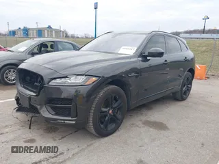 2017 Jaguar F-Pace 35t R-Sport with VIN SADCL2BV3HA884003, listed as a IAAI auction lot 41169317 with 76,563 mi miles and . Bid and sale history available at DreamBid. Image 2.