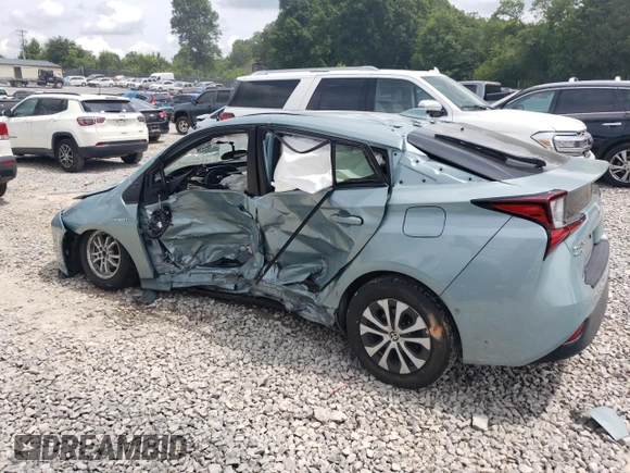 2021 Toyota Prius LE with VIN JTDL9MFUXM3023679, listed as a Copart auction lot 60757645 with Not provided miles and Salvage title. Bid and sale history available at DreamBid. Image 2.