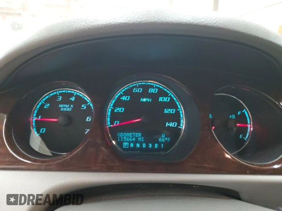 2011 Buick Lucerne CXL Premium with VIN 1G4HJ5EM9BU122338, listed as a Copart auction lot 46585545 with 115,664 mi miles and Salvage Title. Bid and sale history available at DreamBid. Image 9.