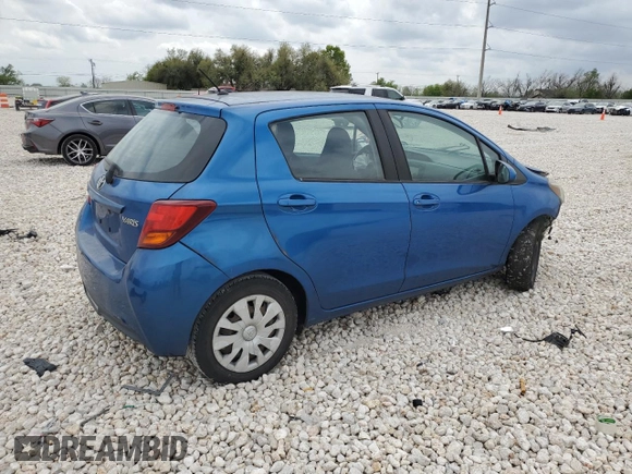 2015 Toyota Yaris L with VIN VNKKTUD35FA035087, listed as a Copart auction lot 50596655 with Not Provided miles and Salvage Title. Bid and sale history available at DreamBid. Image 3.