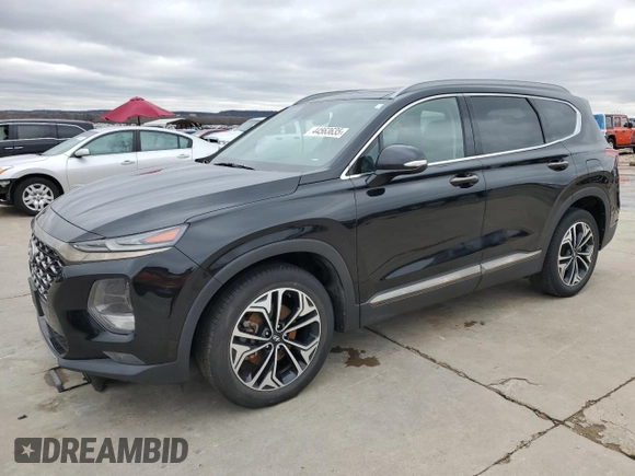 2019 Hyundai Santa Fe Ultimate with VIN 5NMS53AA6KH045644, listed as a Copart auction lot 44563635 with 64,777 mi miles and Non Repairable. Bid and sale history available at carsss.com. Image 1.