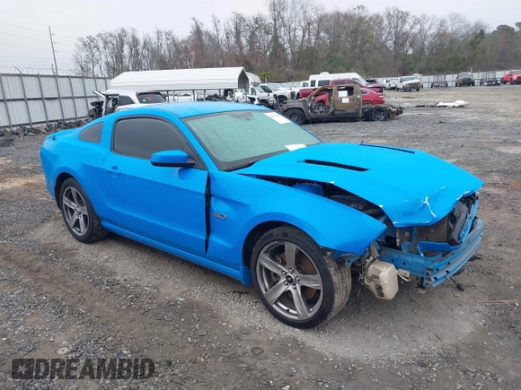 2013 Ford Mustang GT with VIN 1ZVBP8CF4D5268218, listed as a IAAI auction lot 41555868 with 219,385 mi miles. Bid and sale history available at carsss.com. Image 1.