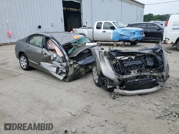 2007 Honda Civic Sdn LX with VIN 2HGFA16587H500074, listed as a Copart auction lot 59231744 with 0 mi miles and Salvage Title. Bid and sale history available at carsss.com. Image 4.