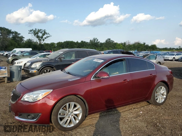 2016 Buick Regal Premium II with VIN 2G4GT5GX7G9174570, listed as a Copart auction lot 69968344 with 121,356 mi miles and Salvage Title. Bid and sale history available at carsss.com. Image 1.