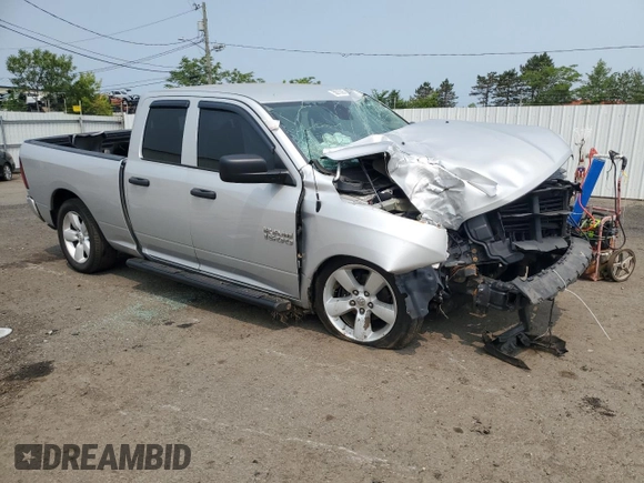 2018 Ram 1500 Express with VIN 1C6RR7FG1JS191242, listed as a Copart auction lot 58970085 with 126,427 mi miles and Salvage title. Bid and sale history available at DreamBid. Image 4.