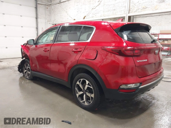 2020 Kia Sportage LX with VIN KNDPMCAC7L7809195, listed as a IAAI auction lot 41976306 with 59,648 mi miles. Bid and sale history available at carsss.com. Image 3.