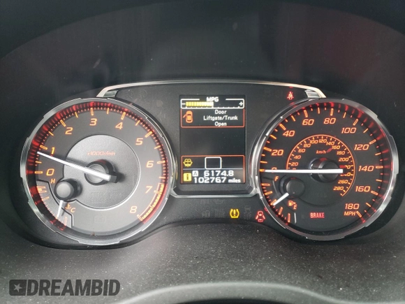 2017 Subaru WRX Limited with VIN JF1VA1J61H9825702, listed as a Copart auction lot 50731885 with 102,767 mi miles and Salvage Title. Bid and sale history available at carsss.com. Image 9.