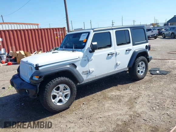 2021 Jeep Wrangler Unlimited Willys with VIN 1C4HJXDN7MW535893, listed as a IAAI auction lot 41984525 with 61,945 mi miles and . Bid and sale history available at DreamBid. Image 19.