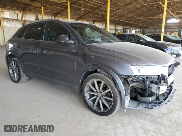 2018 Audi Q3 Premium with VIN WA1ECCFS8JR021306, listed as a Copart auction lot 60091415 with 100,604 mi miles and Salvage title. Bid and sale history available at DreamBid. Image 4.