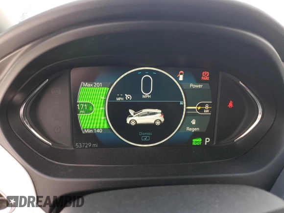 2018 Chevrolet Bolt EV Premier with VIN 1G1FX6S04J4138911, listed as a Copart auction lot 53292175 with 53,729 mi miles and Salvage title. Bid and sale history available at DreamBid. Image 9.