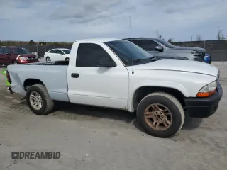 2004 Dodge Dakota with VIN 1D7FL16K34S621135, listed as a Copart auction lot 46485985 with 202,197 mi miles and Salvage Title. Bid and sale history available at carsss.com. Image 4.
