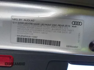 2018 Audi A4 Premium Plus с VIN WAUENAF49JA110397, выставлен на аукционе IAAI как лот 40997192 с пробегом 162 138 миль миль и . История ставок и продаж доступна на DreamBid. Изображение 9.