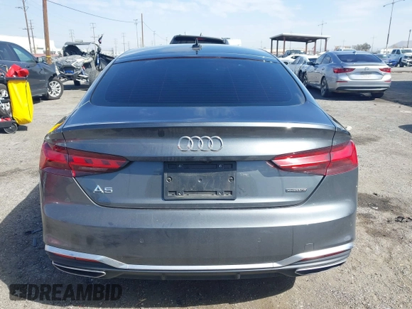 2022 Audi A5 Sportback S line Premium with VIN WAUDACF5XNA028633, listed as a IAAI auction lot 41696539 with 1 mi miles. Bid and sale history available at carsss.com. Image 16.