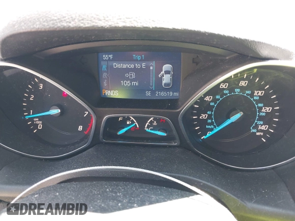 2015 Ford Escape S with VIN 1FMCU0F74FUA26457, listed as a IAAI auction lot 41992299 with 216,519 mi miles. Bid and sale history available at carsss.com. Image 7.